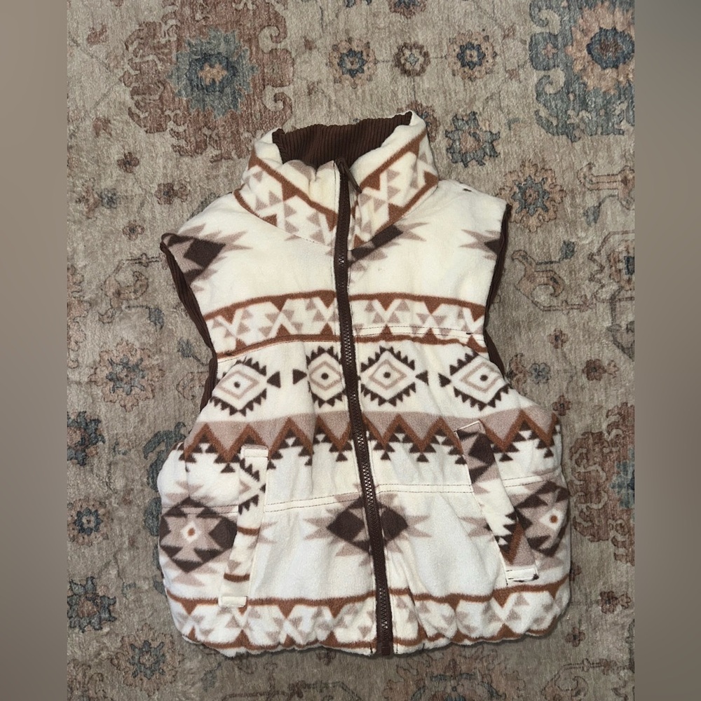 Women’s Western Aztec Cropped Reversible Vest